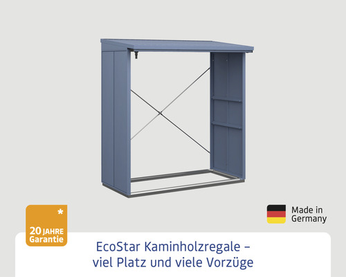 EcoStar Kaminholzregal aus Metall mit 20 Jahre Garantie