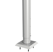 Tuyau d''évacuation avec plaque de base carrée