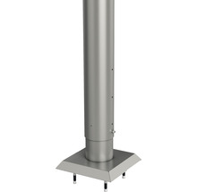 Edelstahlschornstein mit quadratischer Basis für den Aussenbereich