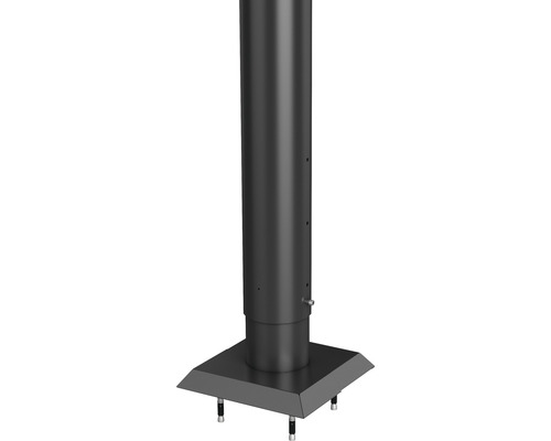 Aluminium-Pfosten Biohort zum Aufschrauben 180 cm Ø 8,5 cm dunkelgrau-metallic Schornstein-Basiselement für den Aussenbereich
