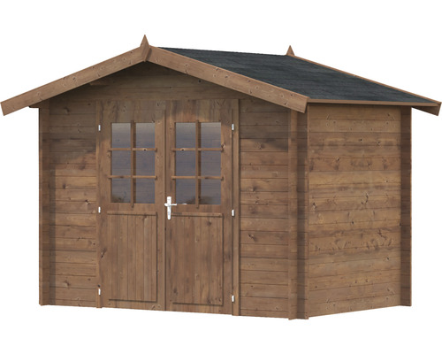 Gartenhaus aus Holz mit Doppeltür und Dach