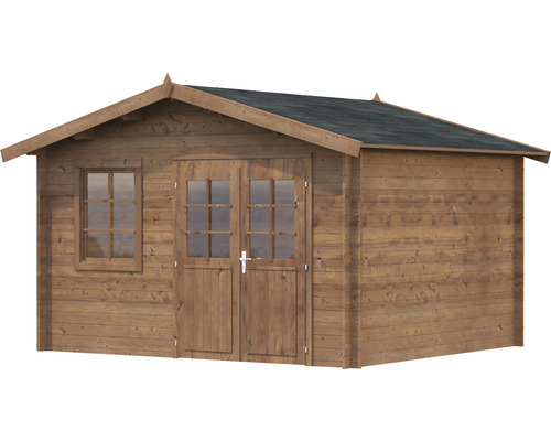 Gartenhaus aus Holz mit Fenster und Doppeltür