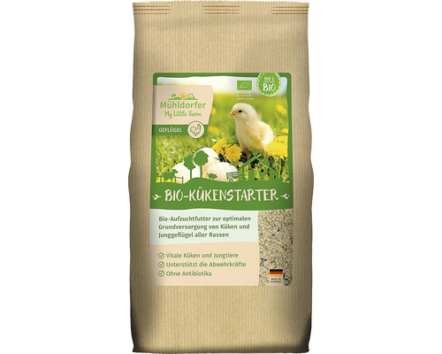 Geflügelfutter My Little Farm - Bio Kükenstarter 2 kg Mühldorfer Bio Kükenstarter Geflügelfutter im Papiersack