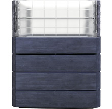 Carré potager classique GARANTIA ERGO Quadro Turbo M 75 avec système d'économie d'eau Flora 80 x 60 x 75 cm wood anthracite marron