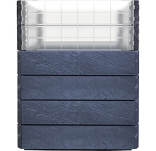 Carré potager classique GARANTIA ERGO Quadro Turbo M 75 avec système d'économie d'eau Flora 80 x 60 x 75 cm stone