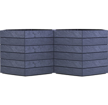 Carré potager classique GARANTIA ERGO Vario 1 avec système d'économie d'eau Flora 190 x 190 x 50 cm stone