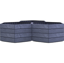 Carré potager classique GARANTIA ERGO Vario 1 avec système d'économie d'eau Flora 190 x 190 x 50 cm stone