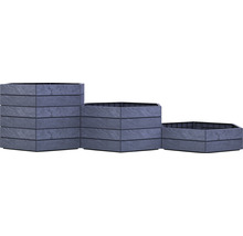Carré potager classique GARANTIA ERGO Vario 1 avec système d'économie d'eau Flora 190 x 190 x 50 cm stone