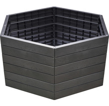 Carré potager classique GARANTIA ERGO carré potager XL 75 avec système d'économie d'eau Flora 145 x 145 x 75 cm stone