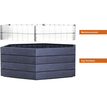 Hochbeet klassisch GARANTIA ERGO Turbo XL 75 inkl. Flora-Wassersparsystem 145 x 145 x 75 cm wood
