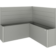Eck-Hochbeet mit Sichtschutz aus Aluminium