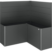 Eck-Hochbeet mit Sichtschutz aus Metall