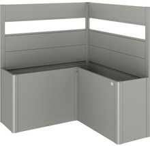 Eck-Hochbeet mit Sichtschutz aus Metall