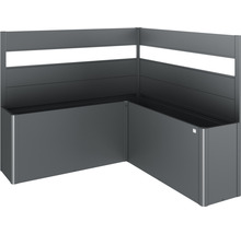 Eck-Pflanzkasten mit Sichtschutz aus Aluminium