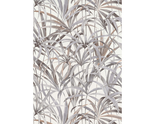 Vliestapete 10213-10 Code Nature Floral grau Tapete mit Palmenblattmuster