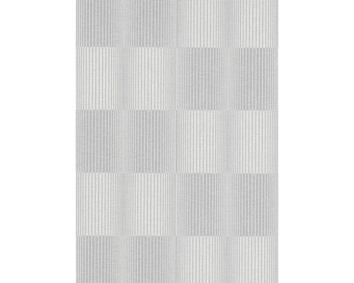 Papier peint intissé 10214-31 Code Nature géométrique rayures gris Papier peint à motif rayé en damier