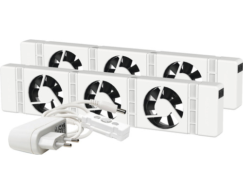SpeedComfort Duo-Set Heizkörperventilator für alle Heizkörper und Konvektoren von 70 - 120 cm Aquarienkühler mit Netzteil und Temperaturregler