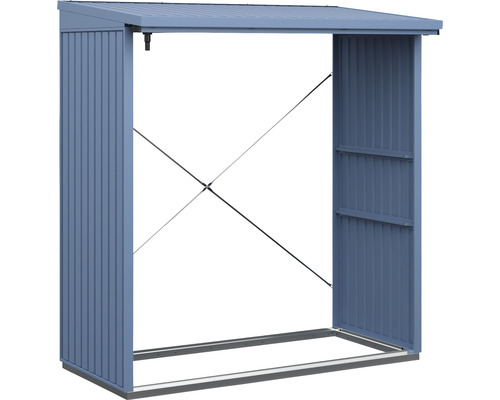 Kaminholzunterstand Hörmann EcoStar Trend-V Typ 2 181,4 x 102,5 x 198,0 cm taubenblau