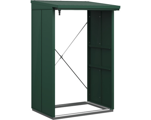 Abri bûches Hörmann EcoStar Elegant-V Type 1 122,7 x 102,5 x 198,0 cm vert mousse