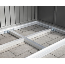 Cadre de sol en aluminium pour abri de jardin sur pavés