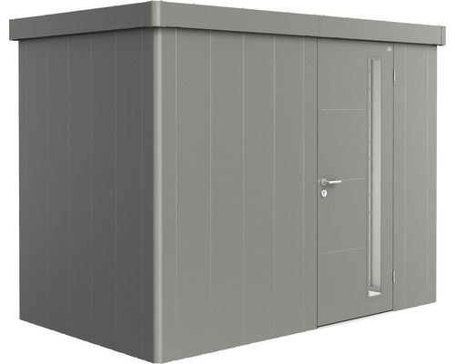 Abri de jardin biohort Neo 1C porte standard 291,5 x 179,5 cm gris quartz métallique