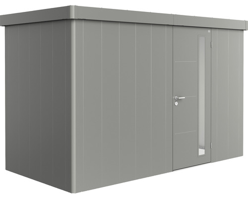 Abri de jardin biohort Neo 1D porte standard 347,5 x 179,5 cm gris quartz métallique