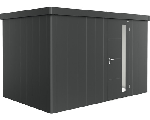 Abri de jardin biohort Neo 2D porte standard 338 x 226 cm gris foncé métallique