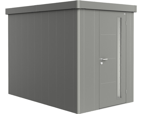 Abri de jardin biohort Neo 3A porte standard 179,5 x 291,5 cm gris quartz métallique