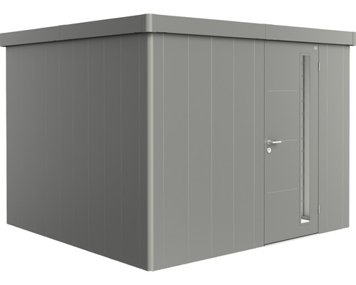 Abri de jardin biohort Neo 3C porte standard 291,5 x 291,5 cm gris quartz métallique