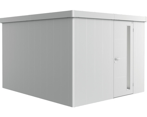 Abri de jardin biohort Neo 4C porte standard 291,5 x 347,5 cm argent métallique