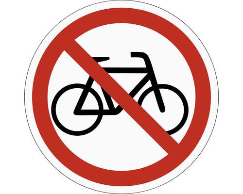 Panneau d'interdiction "Vélo interdit" Ø 95 mm