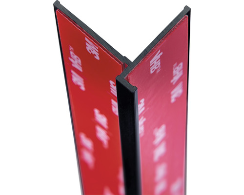 Außen-Eckverbinder Schulte Decodesign 2550 mm schwarz für 3 mm Duschrückwände