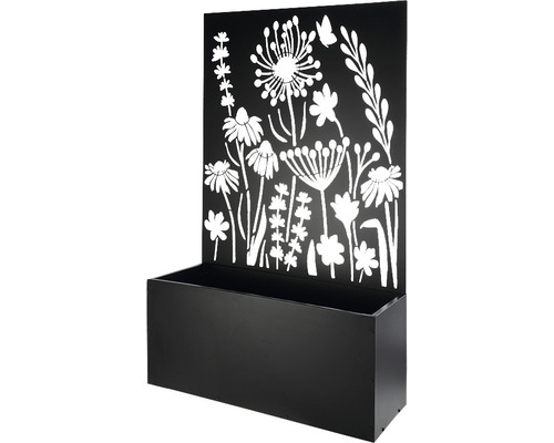 Blumenkasten mit Blumenmuster-Rückwand