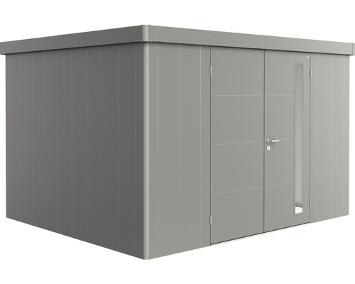 Remise à outils biohort Neo 3D porte à deux vantaux 347,5 x 291,5 cm gris quartz métallique