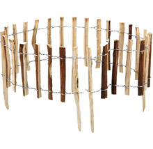 Bordure de jardin, bordure de parterre mini rouleau noisette 200 x 28 cm naturel