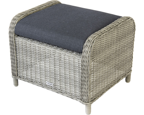 Tabouret de jardin tressé avec coussin