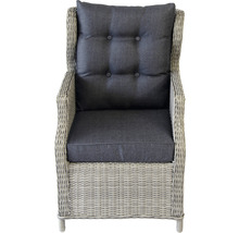 Fauteuil de jardin en rotin avec coussin d''assise