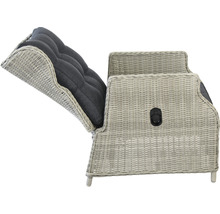 Mobilier de jardin Fauteuil relax en rotin avec coussin