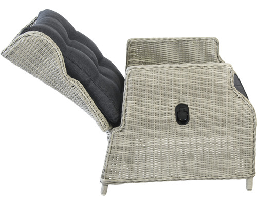 Mobilier de jardin Fauteuil relax en rotin avec coussin