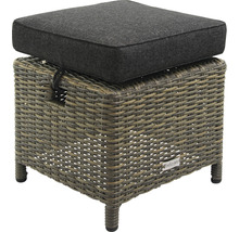 Tabouret de jardin tressé avec coussin