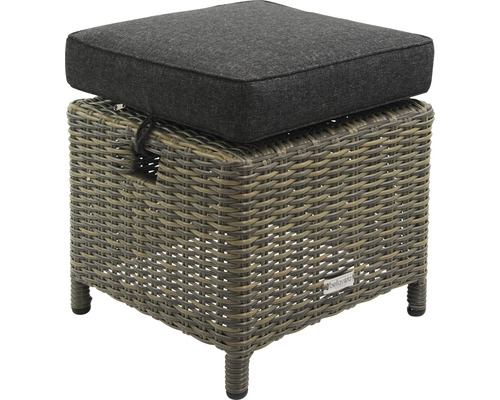 Tabouret de jardin tressé avec coussin