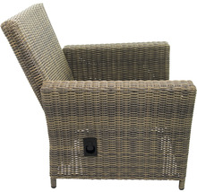 Fauteuil relax tressé pour extérieur avec dossier réglable