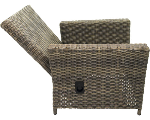 Fauteuil de jardin en rotin avec dossier réglable