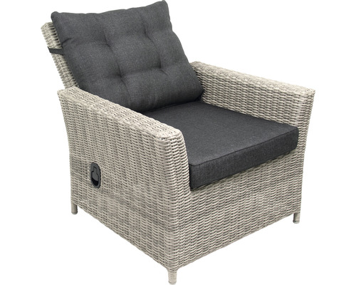 Fauteuil en rotin avec coussin pour l''extérieur