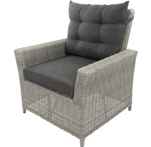 Fauteuil de jardin en rotin avec coussins d''assise et de dossier