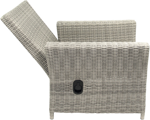 Fauteuil de jardin en rotin avec dossier réglable