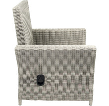 Fauteuil de jardin en rotin avec levier de réglage