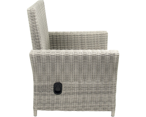 Fauteuil de jardin en rotin avec levier de réglage