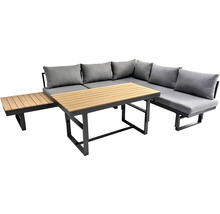 Ensemble de salon de jardin avec canapé d''angle, table et espace de rangement