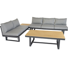 Ensemble de salon de jardin avec canapé, élément d''angle et table pour l''extérieur